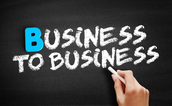 Business To Business text on blackboard — Stock Photo, Image