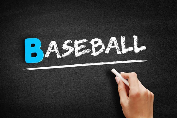 Baseboll text på Blackboard — Stockfoto