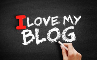 Ben kara tahta üzerinde benim blog metni seviyorum