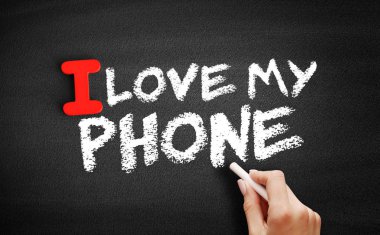 Ben kara tahta üzerinde benim telefon metni seviyorum