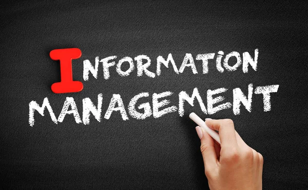 Information management text on blackboard