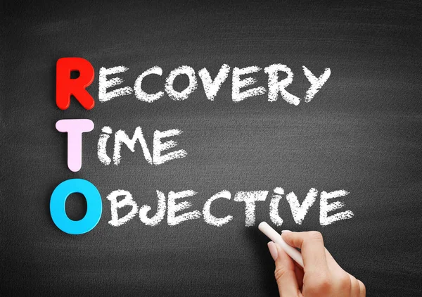 RTO - Recovery Time Objective acronym — Stock Photo, Image