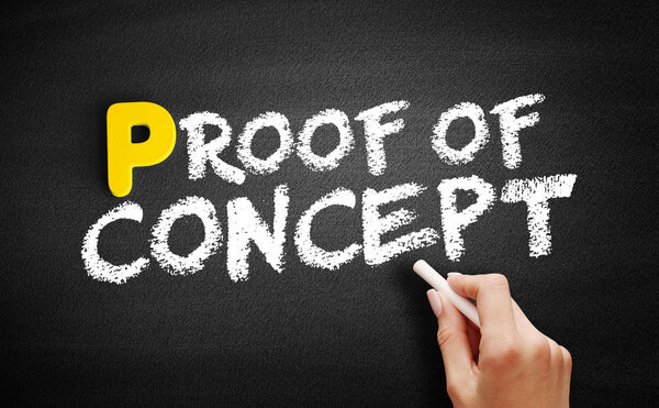 Proof of Concept text on blackboard