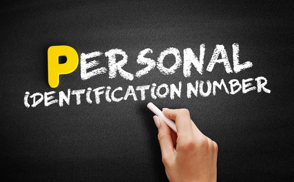 Personal Identification Number text on blackboard — Stock Photo, Image