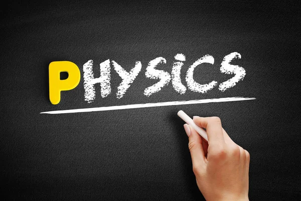 Tahtadaki fizik metni — Stok fotoğraf