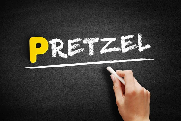 Testo Pretzel sulla lavagna — Foto Stock