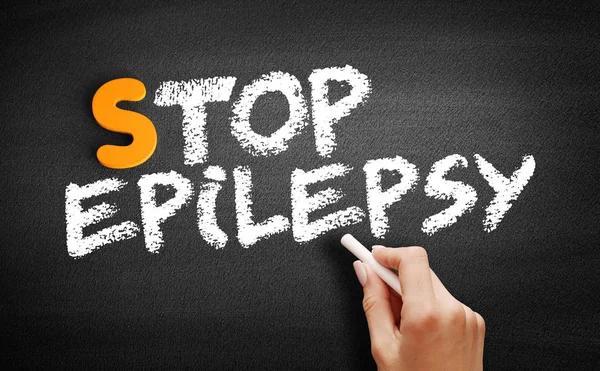 Zastavit Epilepsický text na tabuli — Stock fotografie