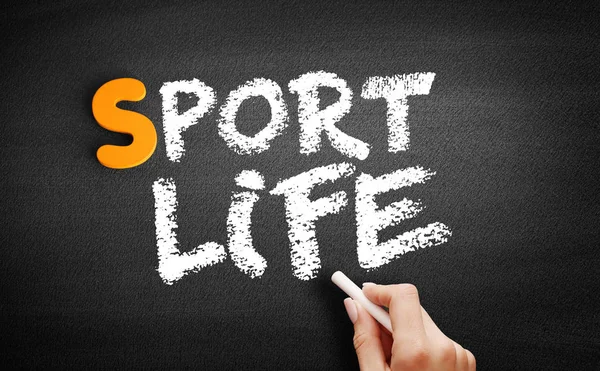 Текст Sport Life на дошці — стокове фото