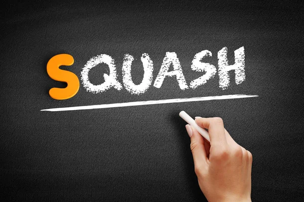 Squash testo sulla lavagna — Foto Stock