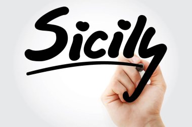 Sicilya marker ile yazma el