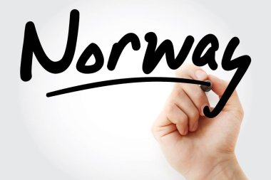Norveç marker ile yazma el