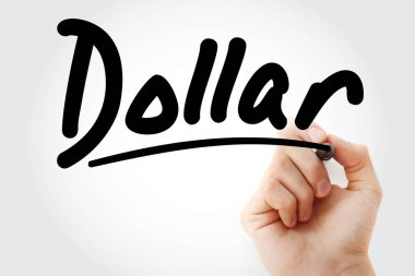 El Doları marker ile yazma