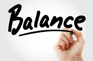 Denge marker ile yazma el