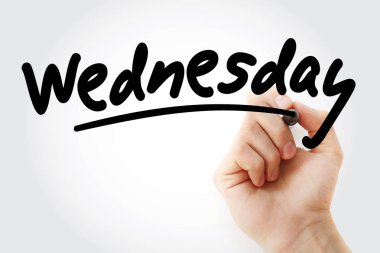 Çarşamba marker ile yazma el