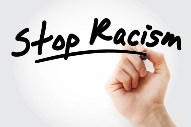 El durdurmak ırkçılık marker ile yazma