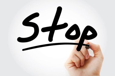 Marker ile stop yazma el