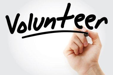 Gönüllü marker ile yazma el