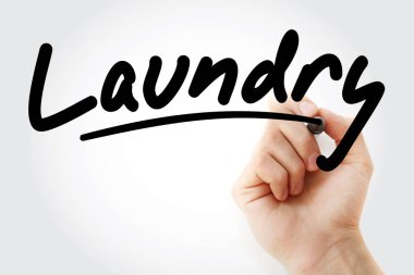 Çamaşırhane marker ile yazma el