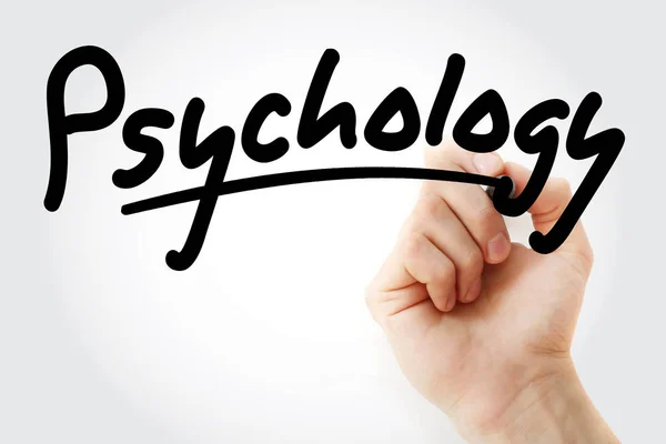 Hand writing Psychology with marker — Stock Photo, Image