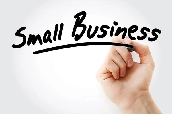 Pisma Small Business z markerem — Zdjęcie stockowe