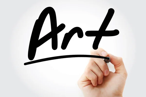 Escrita à mão ART com marcador — Fotografia de Stock