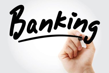 Bankacılık marker ile yazma el