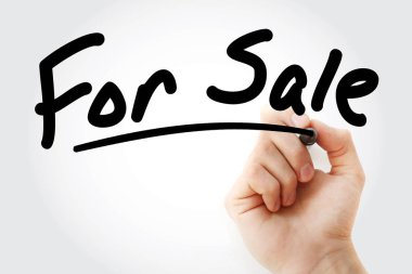 El Satılık marker ile yazma