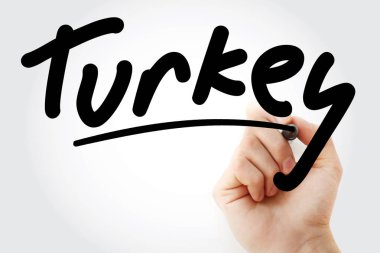 El Türkiye marker ile yazma
