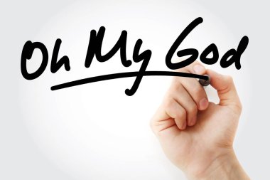 Oh My God marker ile yazma el
