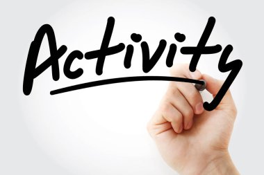 Etkinlik marker ile yazma el