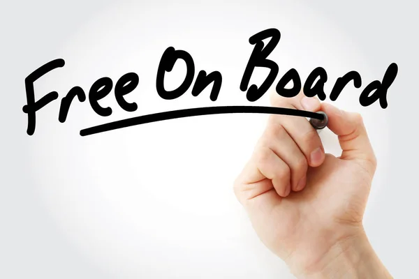 Scrittura a mano Free On Board con pennarello — Foto Stock