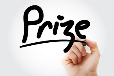 Ödül marker ile yazma el