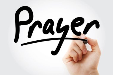 El dua marker ile yazma