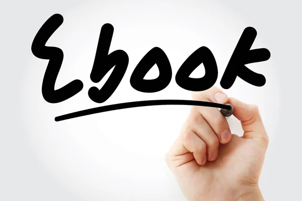 Hand writing Ebook with marker — Stock Photo, Image