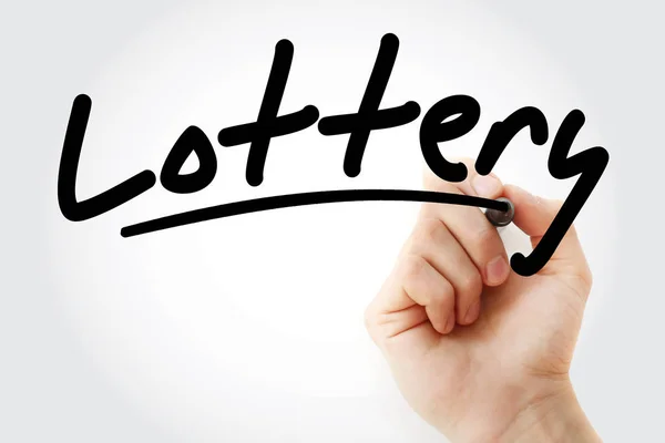 Scrittura a mano Lotteria con marcatore — Foto Stock