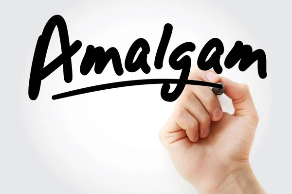 Ručně psaný Amalgam se značkou — Stock fotografie