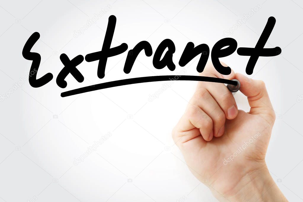 Extranet text with marker