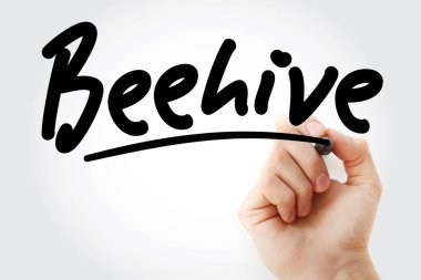 Arı kovanı marker ile yazma el