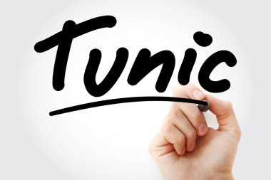 El tunik marker ile yazma