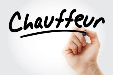 Şoför marker ile yazma el