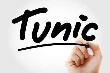 El tunik marker ile yazma