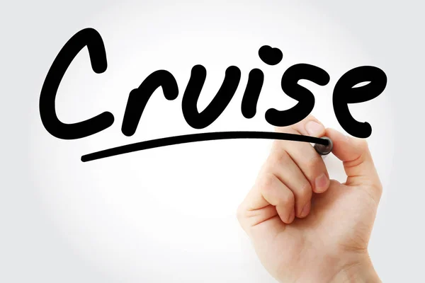 Hand writing Cruise with marker — Stock Photo, Image