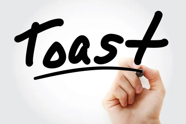 Écriture à la main Toast avec marqueur — Photo