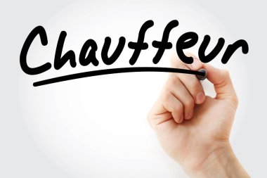 Şoför marker ile yazma el