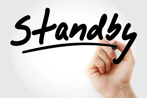 Hand writing Standby with marker — Stock Photo, Image