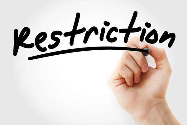 Hand writing Restriction with marker