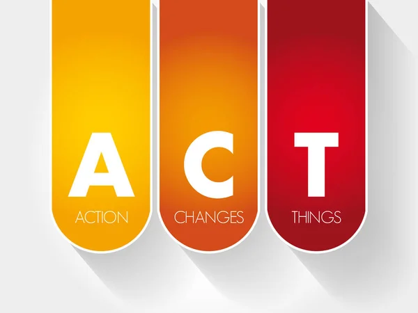 ACT - Acțiunea schimbă acronimul lucrurilor — Vector de stoc