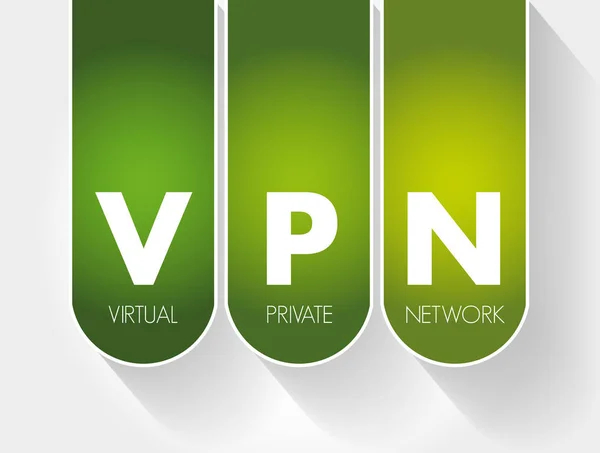 VPN - Acrónimo de Rede Privada Virtual —  Vetores de Stock