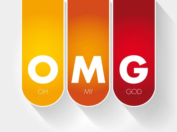 Omg - Oh můj Bože akronym — Stockový vektor