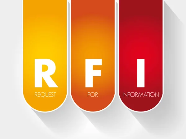 RFI - Solicitud de acrónimo de información — Vector de stock